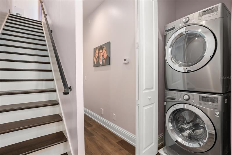 Convenient, full-size washer and dryer.