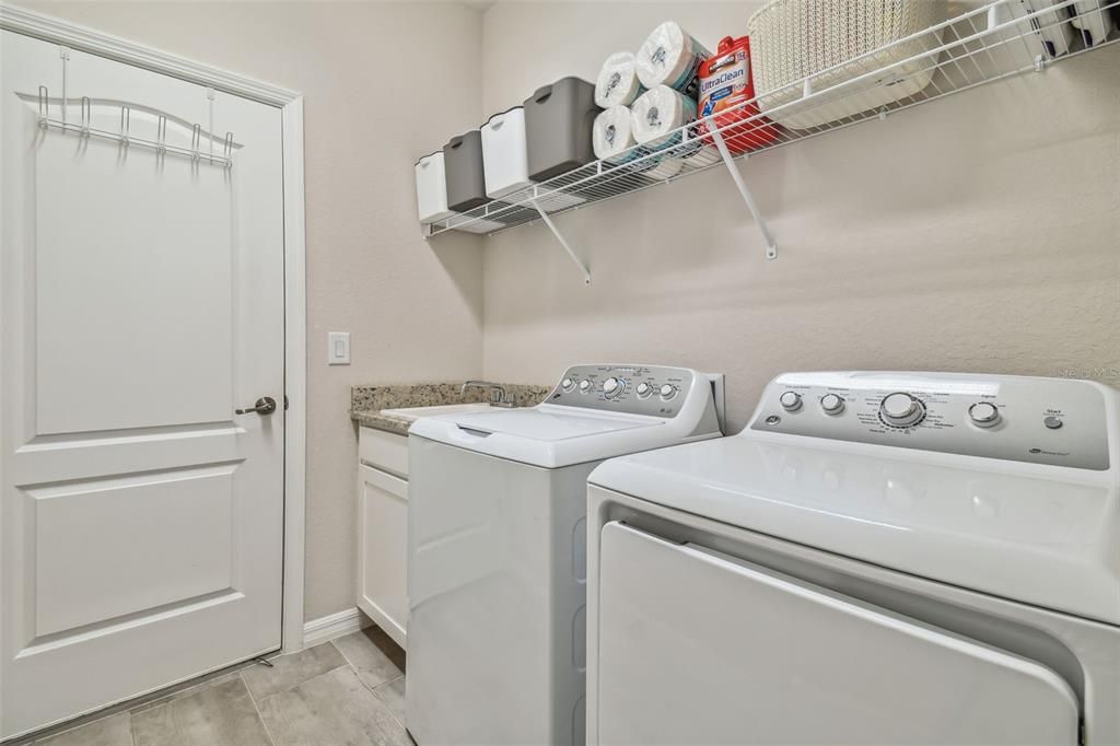 laundry with utility sink