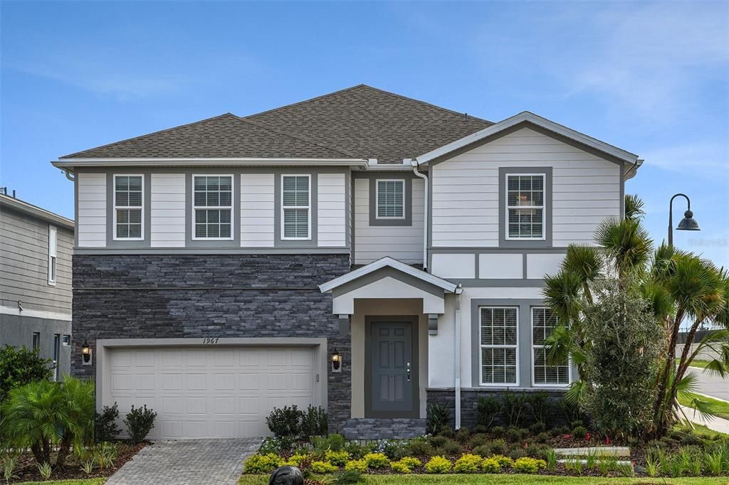 Clearwater Grand Home Exterior Design. Artistic rendering for this new construction home. Pictures are for illustrative purposes only. Elevations, colors and options may vary.