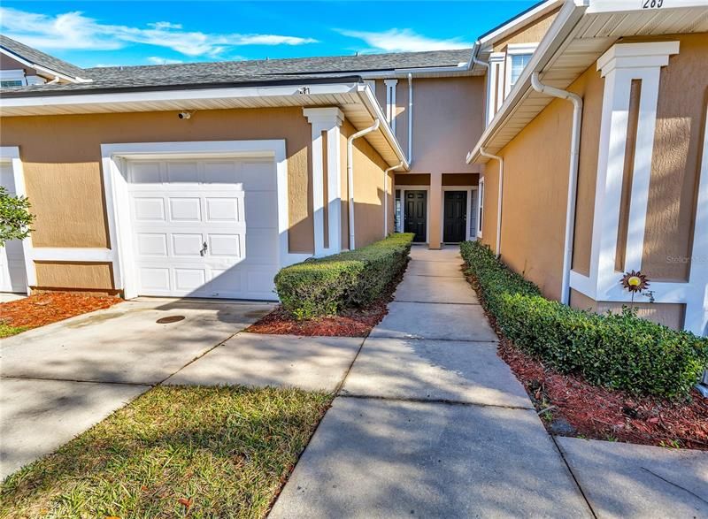 Front of townhome