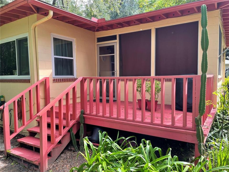 West Side of Home - Porch Facing Lake