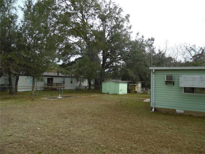 Fenced in back yard