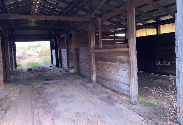 Horse Barn inside with stalls