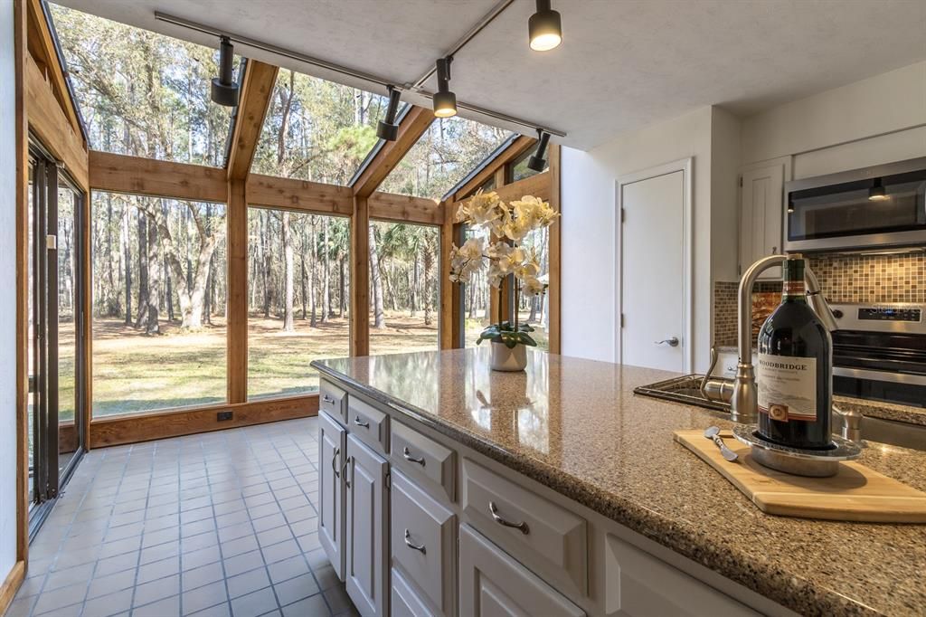 kitchen with atrium breakfast nook