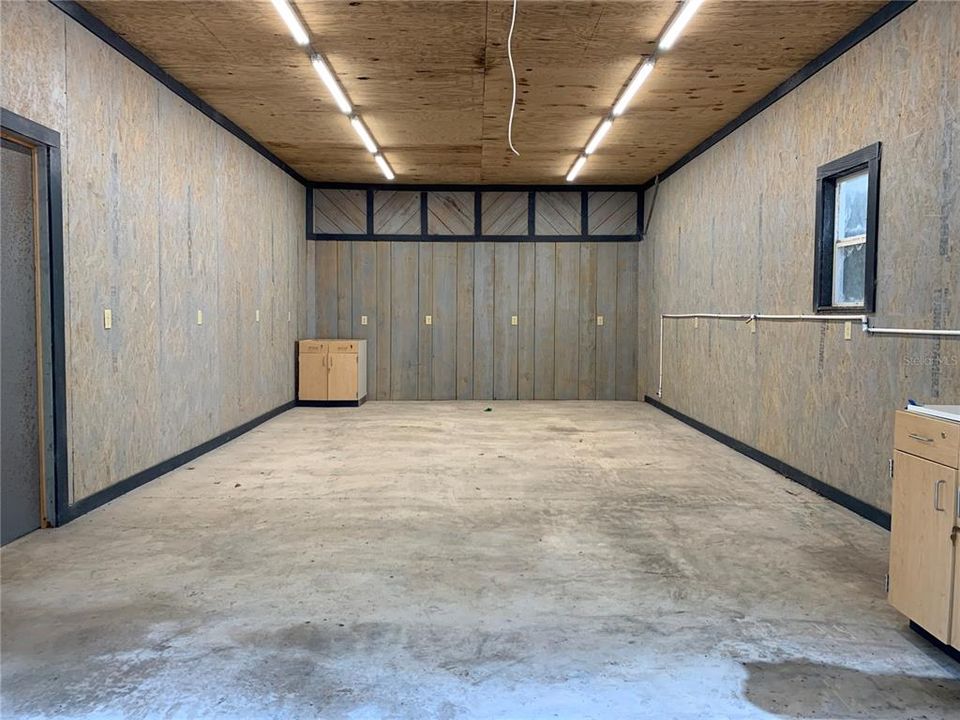 16 x 28 enclosed storage, in equipment barn