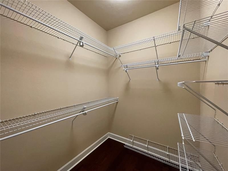 two walk-in closets