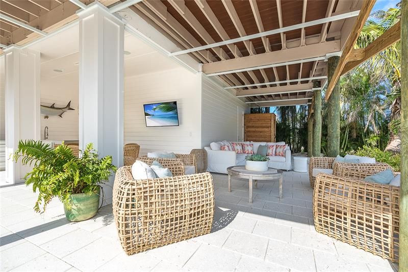 Patio on Ground Floor by Pool.
