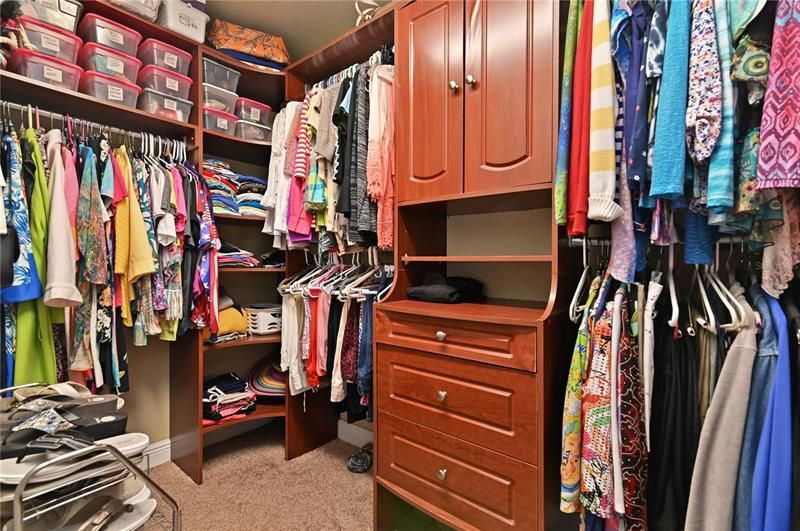 ONE OF TWO MASTER CLOSETS