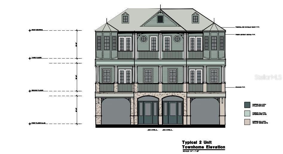 Planned duplex townhome rendering