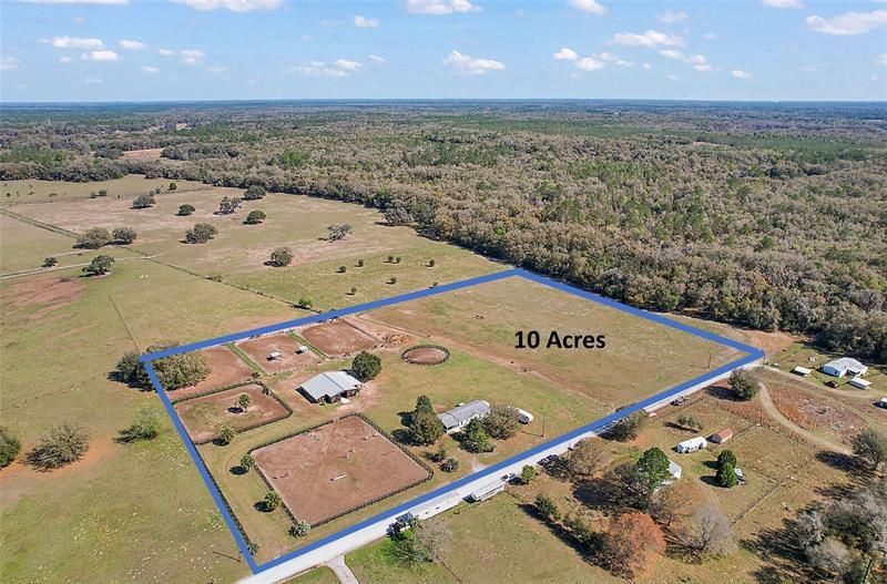Outline of Property 10 Acres