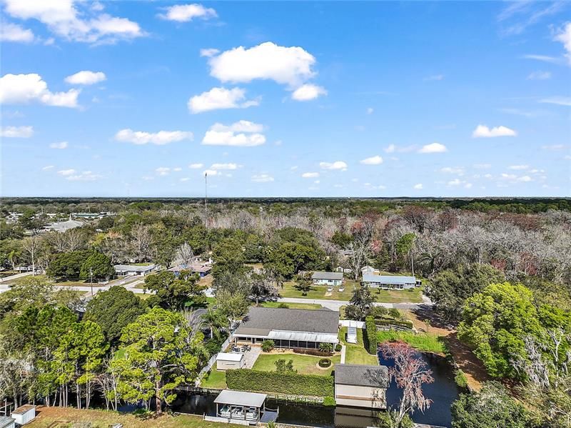 Aerial of Back Exterior