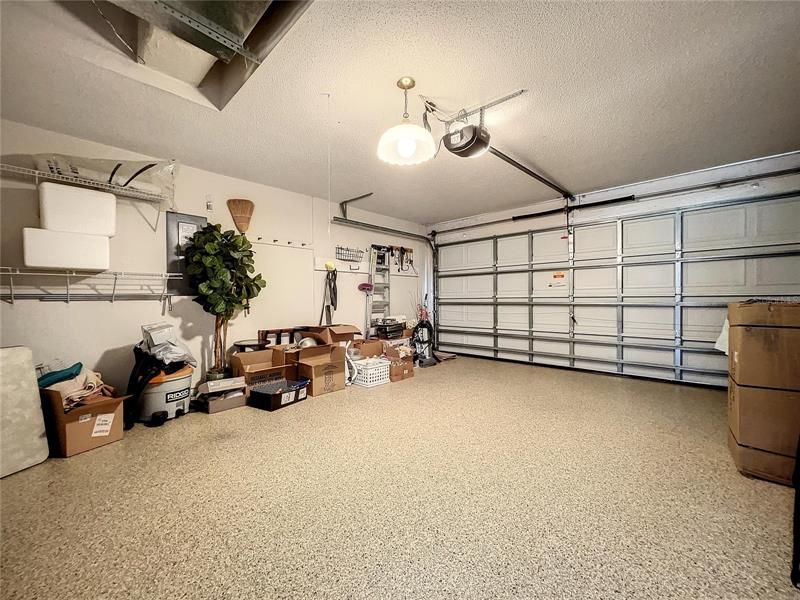 Easy care custom flooring in garage