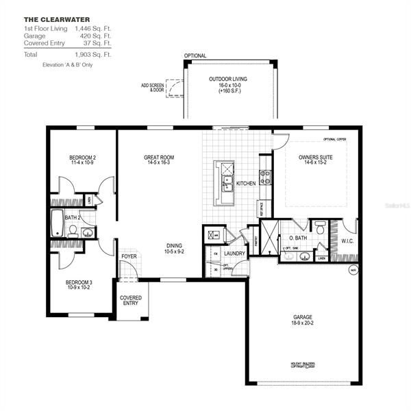 Active With Contract: $350,748 (3 beds, 2 baths, 1446 Square Feet)