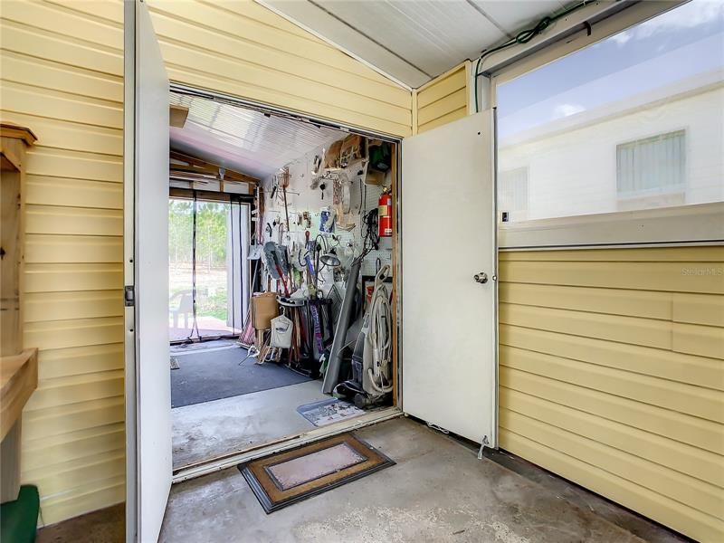 Double doors to the shed