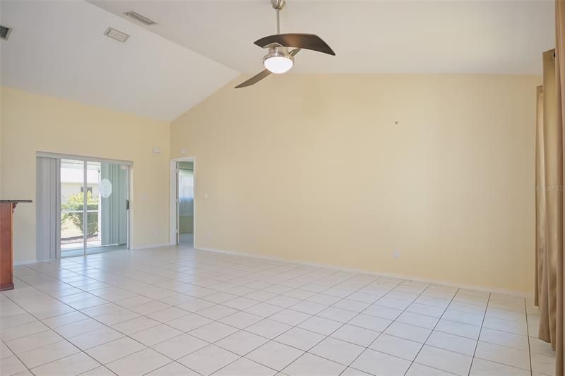 Living room dining room from front door view