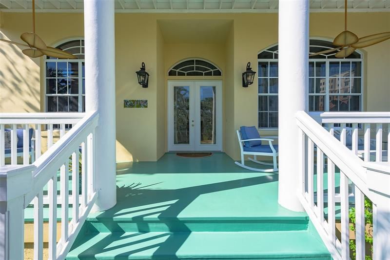 Kew West Front Entry Porch.