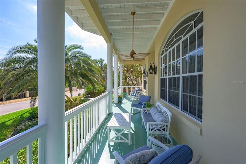 Kew West Front Porch, South View.