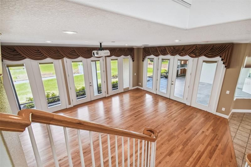 View of Family room from stairs