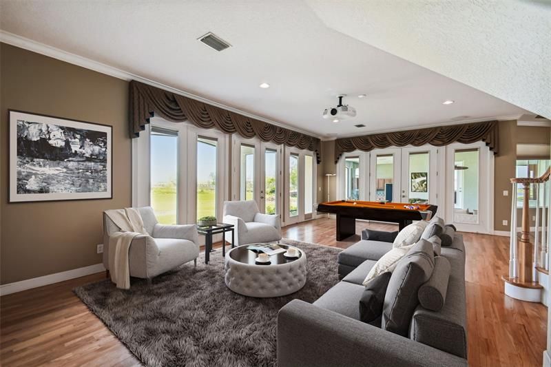 Virtually Staged-Family room and theater