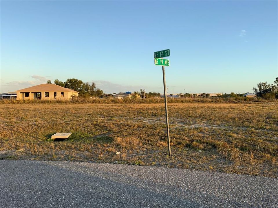 Street Signs Where Lot is Located