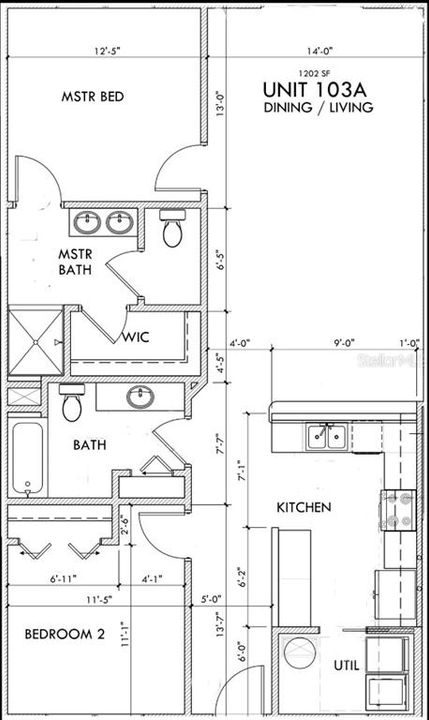 合同活跃: $449,000 (2 贝兹, 2 浴室, 1202 平方英尺)