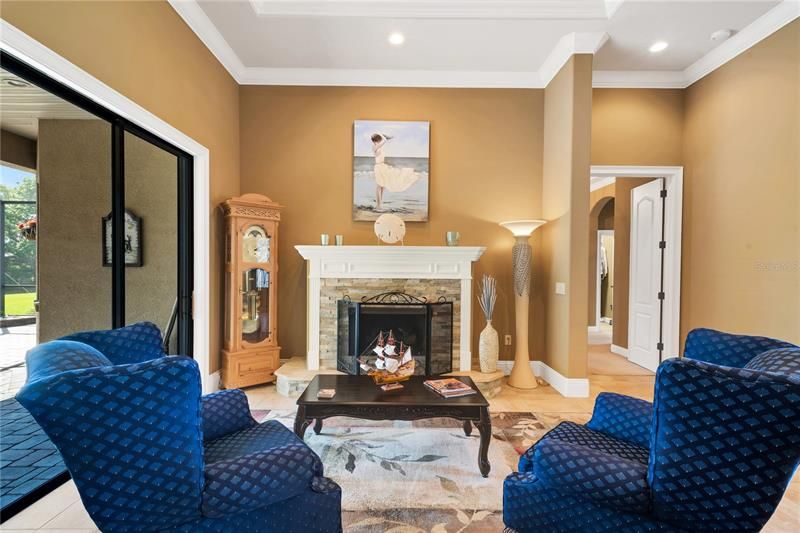 FORMAL LIVING ROOM with GAS FIREPLACE