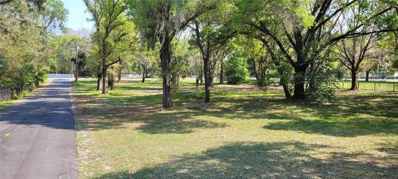 View of lot from northwest corner with Miles Road to left