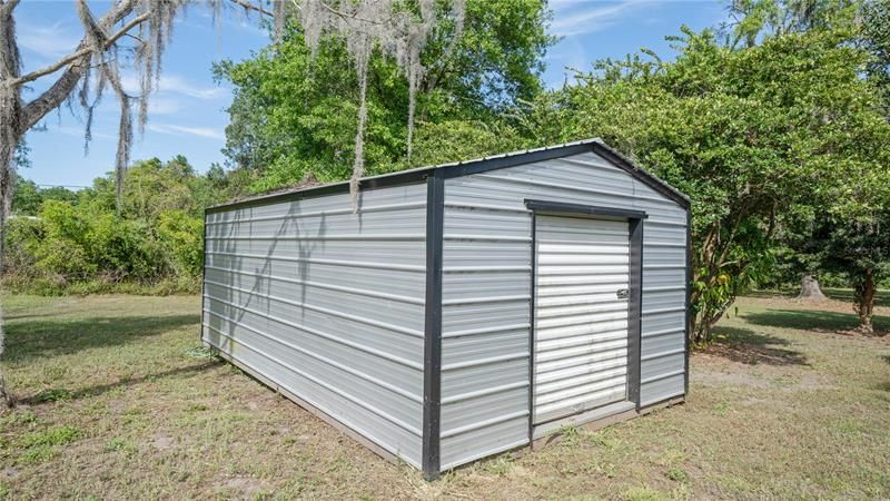 Metal storage shed