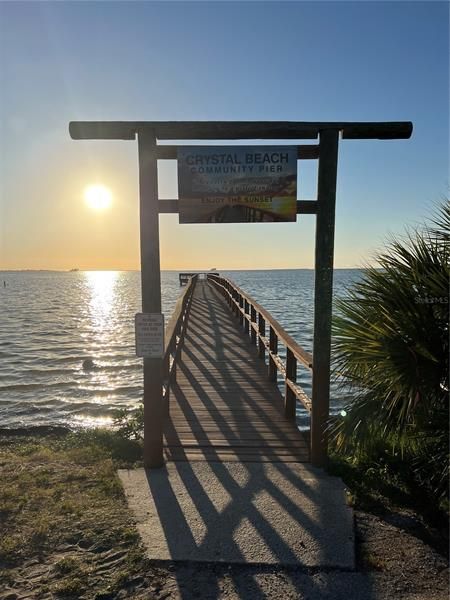 Crystal Beach Pier. So peaceful and beautiful. Grab your fishing gear or simply enjoy the sounds of the gulf waters kissing the shoreline.