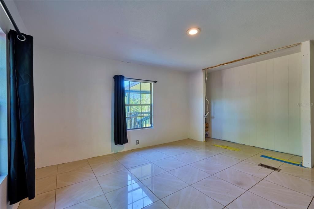 Oversized closet in master bedroom