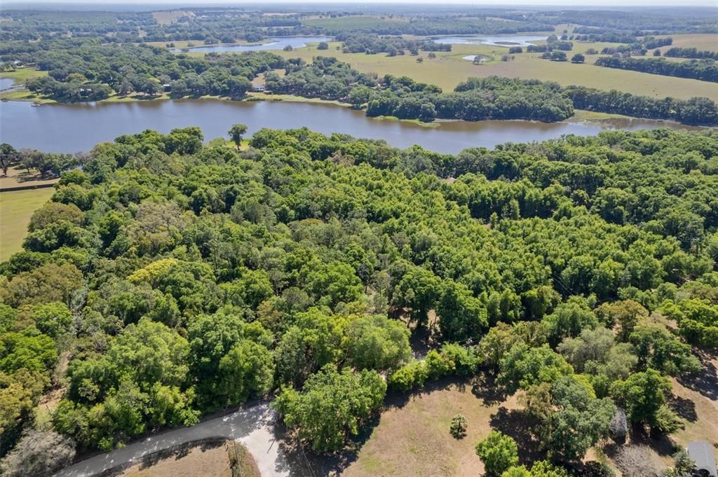 Aerial of lake area