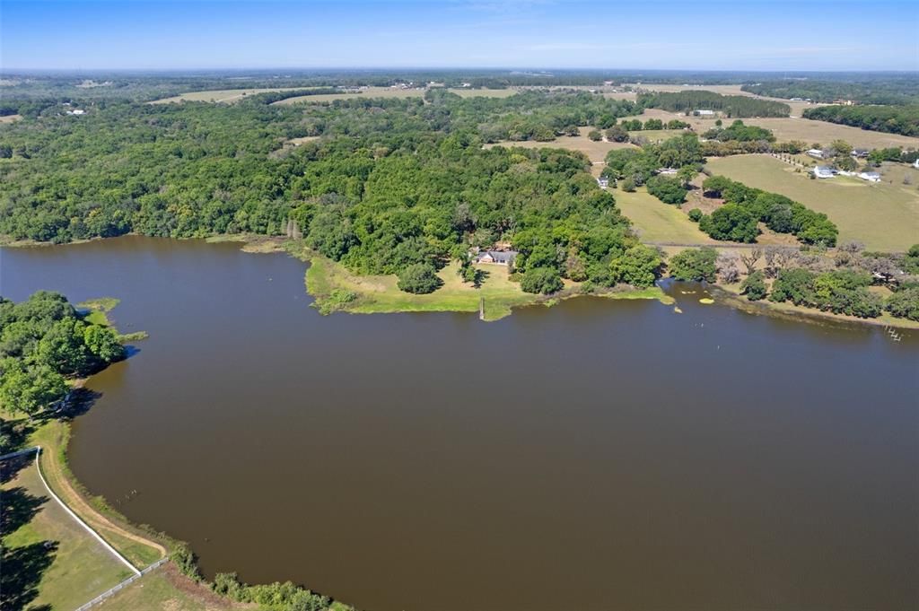 Blanton Lake looking west over property