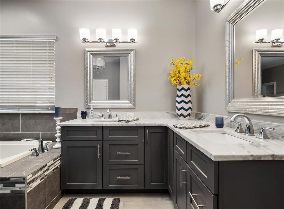 Master Bathroom with dual vanities