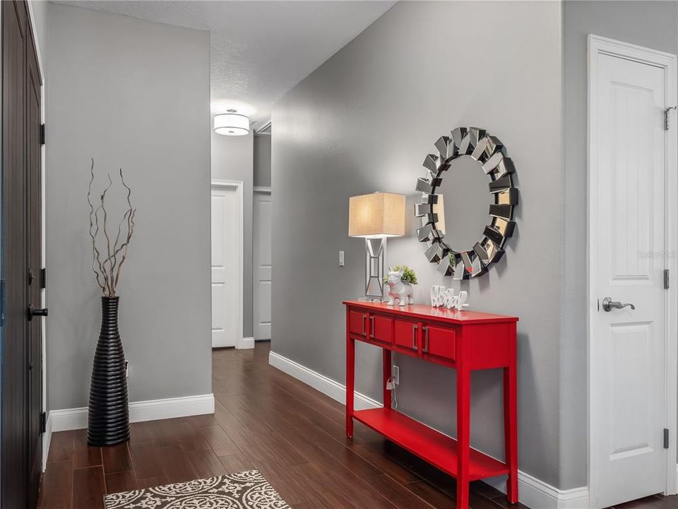 Foyer with bedrooms 2, 3, and 4 on the left