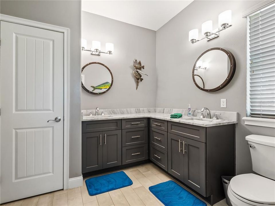 Bedroom 2 en-suite with dual vanities