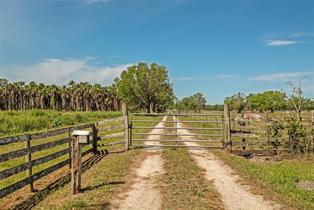 front gate on River Road