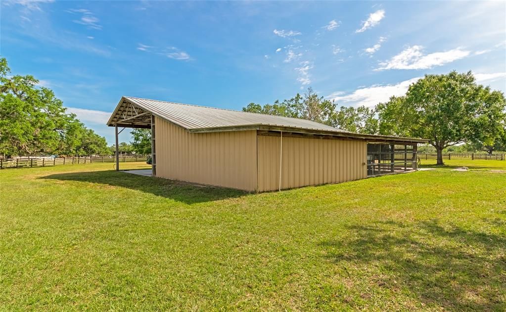 back side of barn