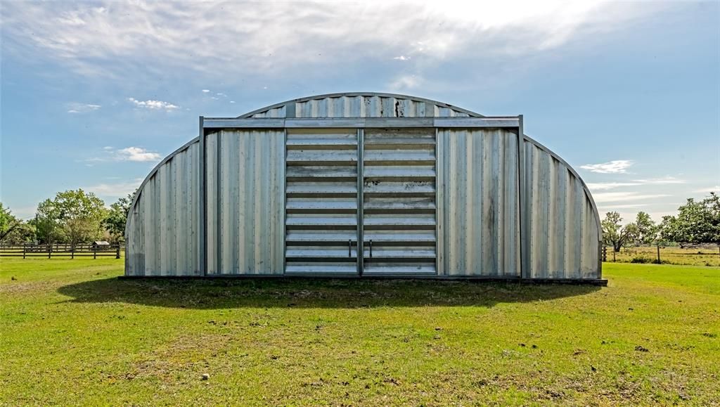 rear view of Quonset