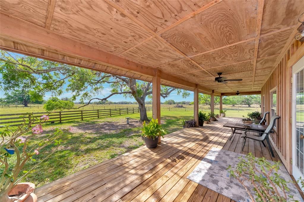 East side covered porch