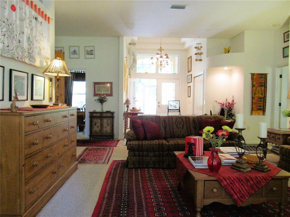 Another View Of The Living Room With Double Door Entry.