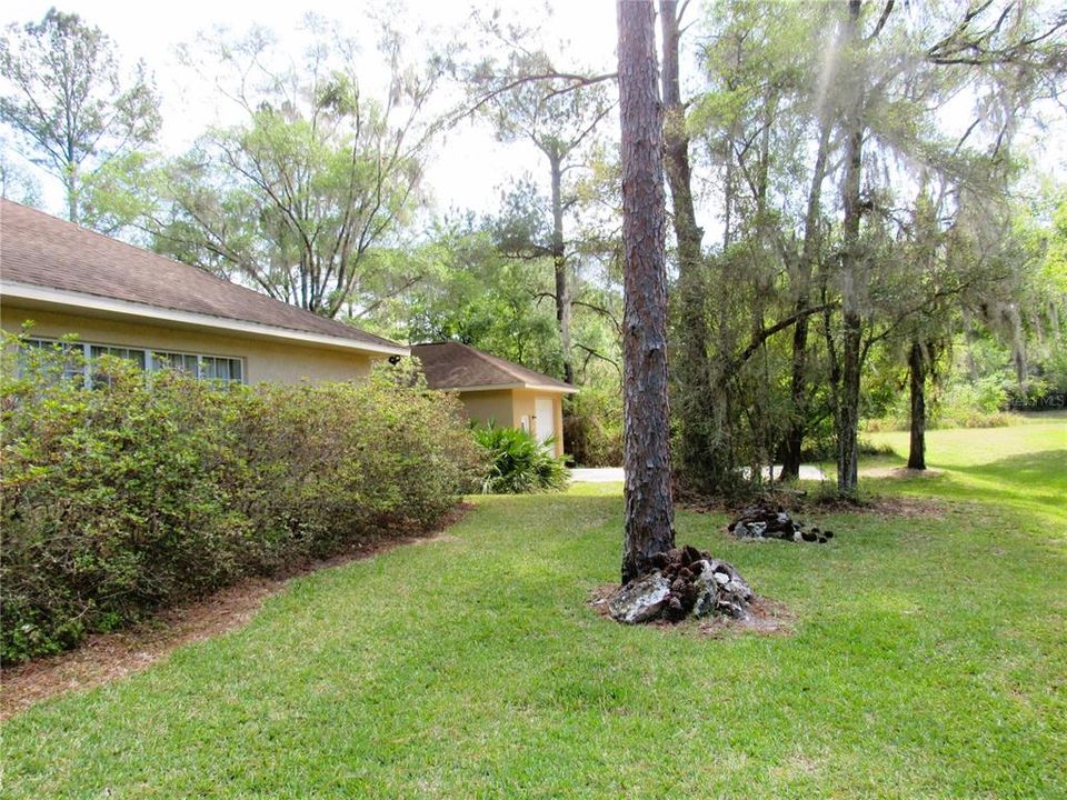 Right Side Of Home W/ Detached Garage Towards Rear Of Property--1.04 Lush Acres + Greenbelt.