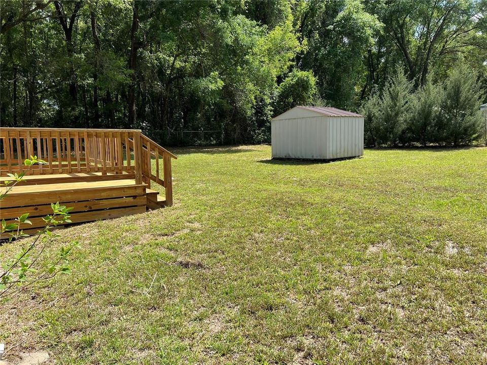 Wooden back deck