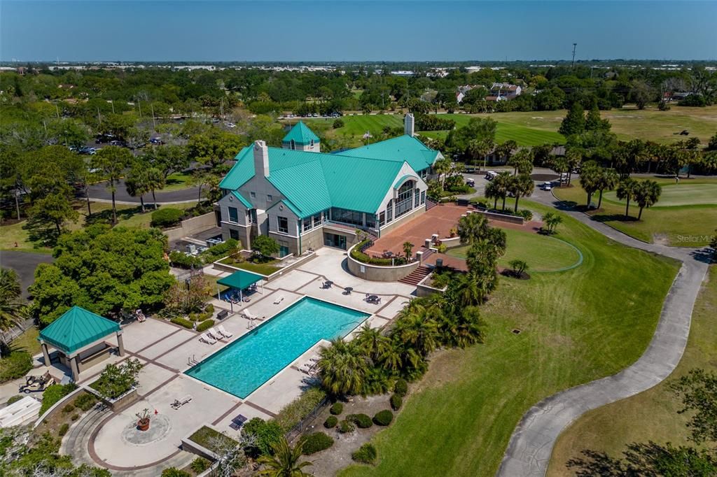 Aerial view of Clubhouse and Pool