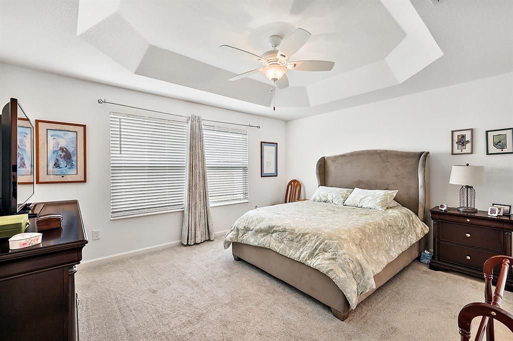 Master bedroom w/tray ceiling