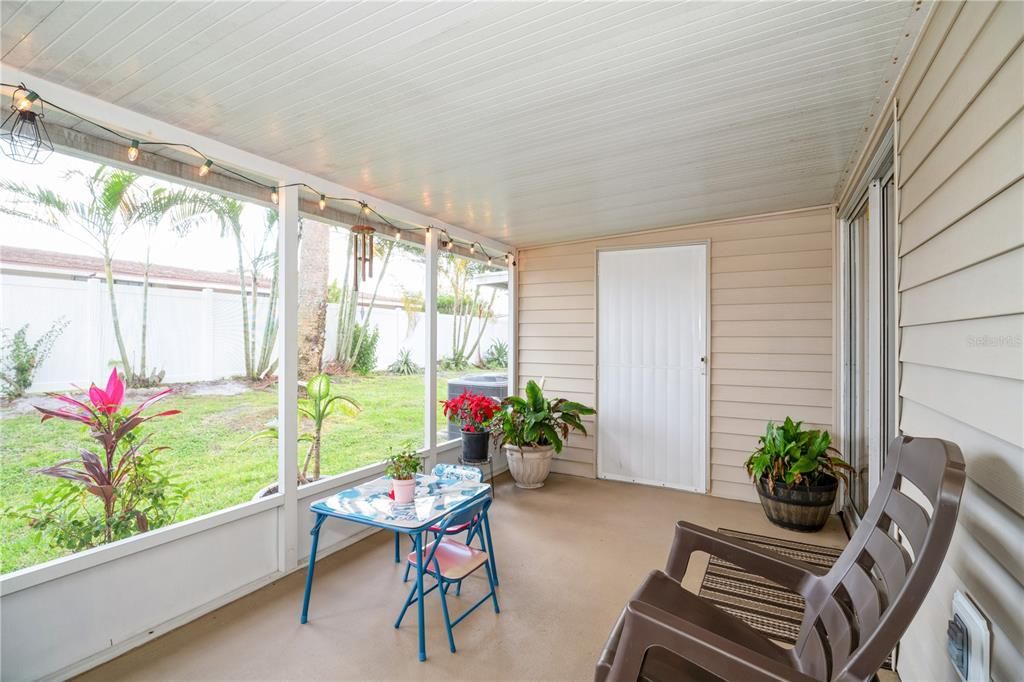 Back Porch showing storage closet