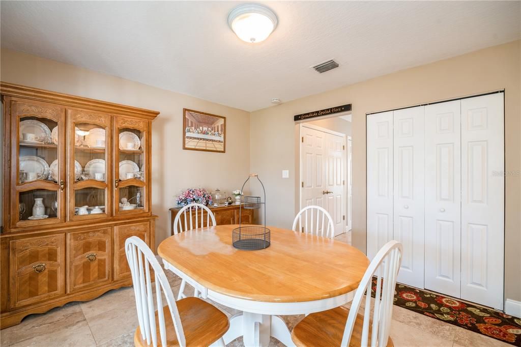 Dining room and connected hallway