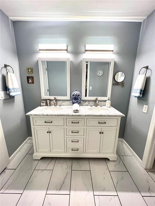 Master Bathroom - Dual Sinks in Vanity Area.