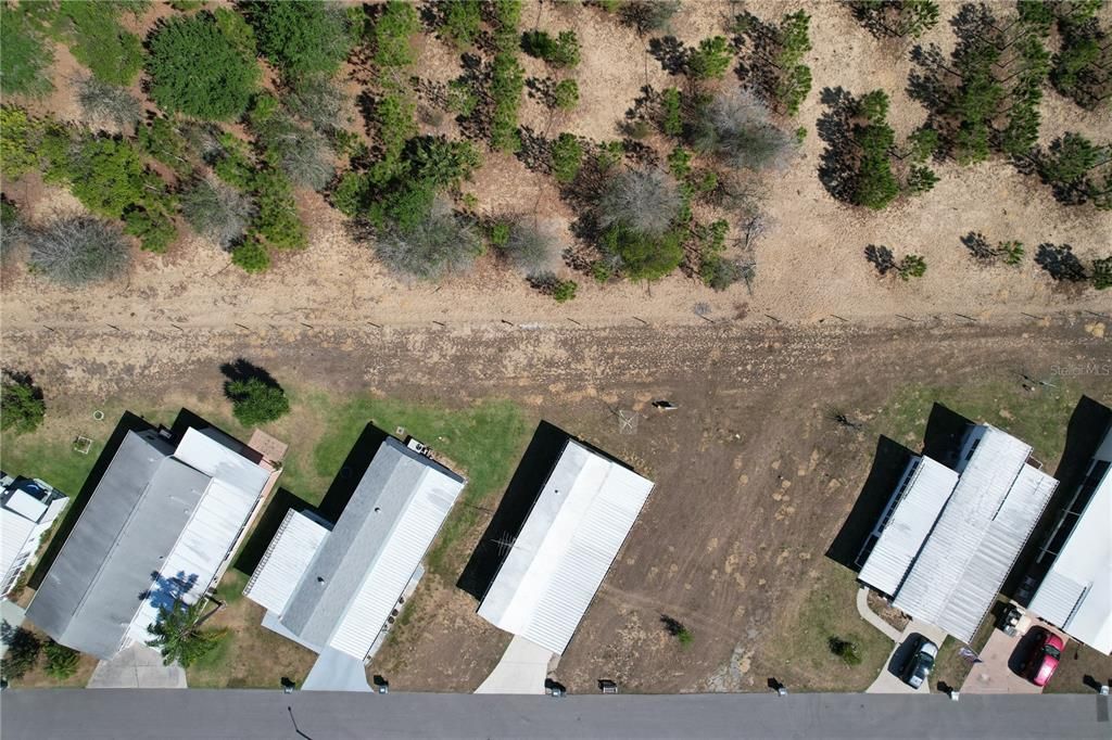 Aerial of the lot and neighboring lots