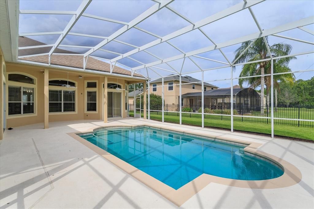 Pool with covered Lanai
