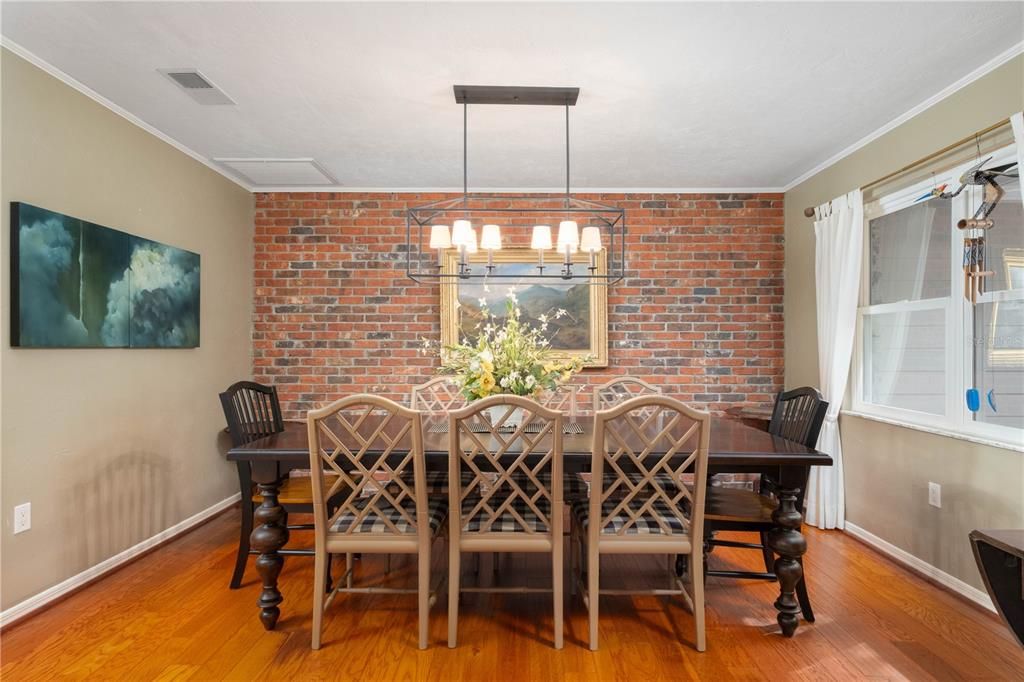 Formal dining room view from kitchen